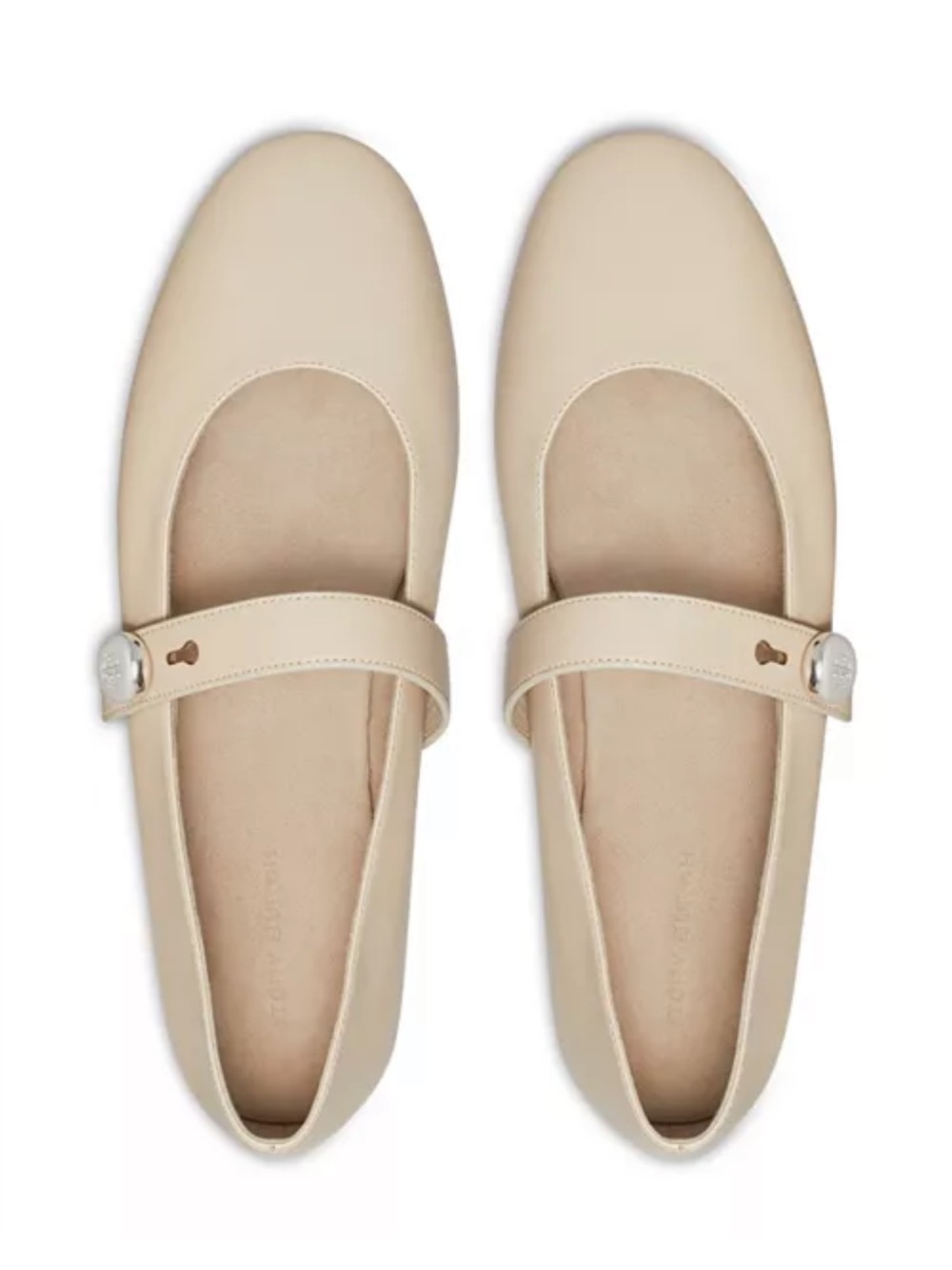 Tory Burch Romy Mary Jane Lamb Leather Flats / 8 / color Tortora